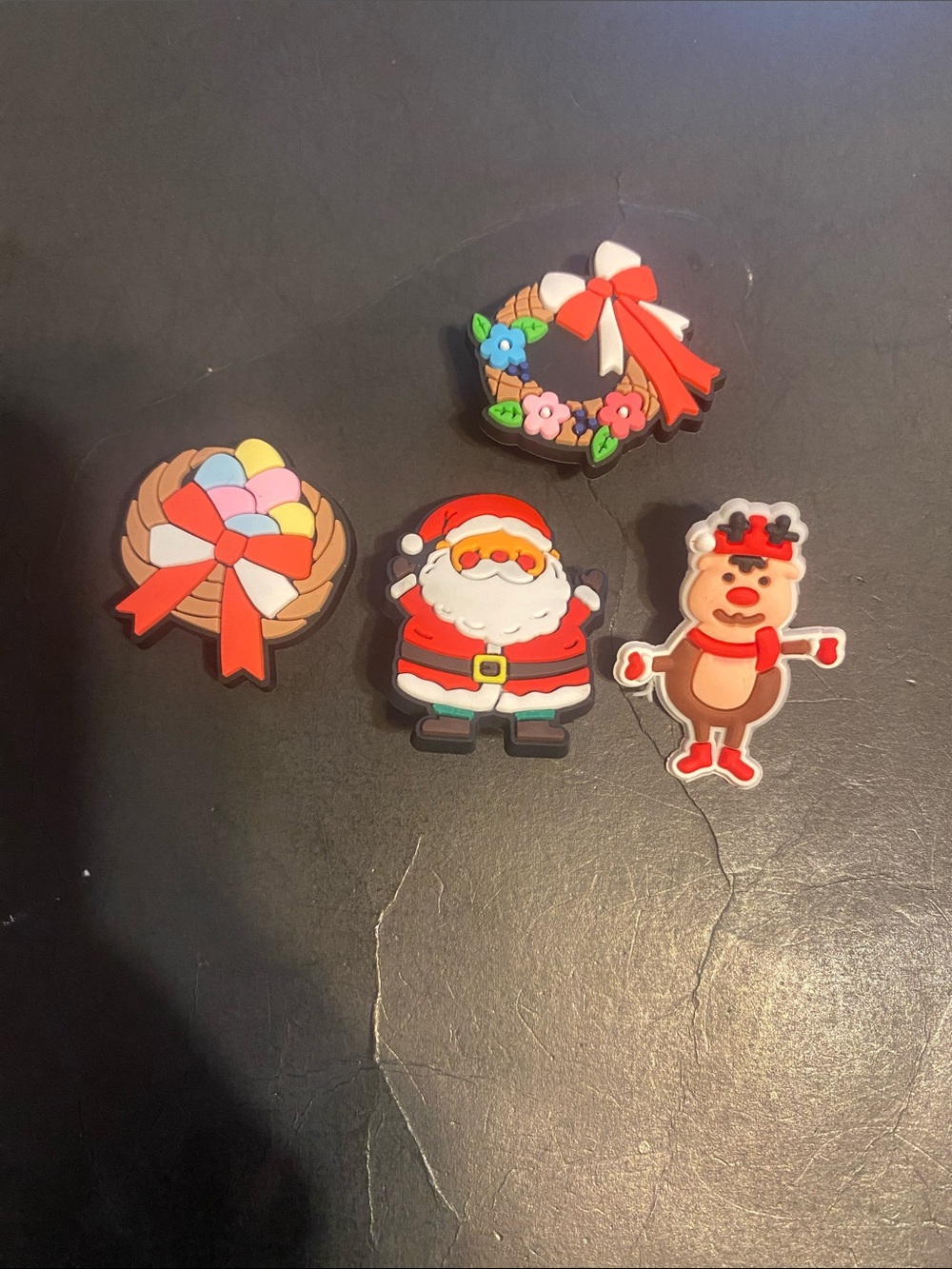 Jibbitz Holiday Shoe Charms - Red, White, Brown, Green, Pink, Blue